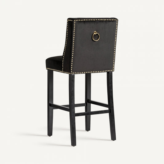 DACHWIG BLACK VELVET STOOL