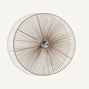 Jacquard Natural Fibre Wall Light by Vical Home