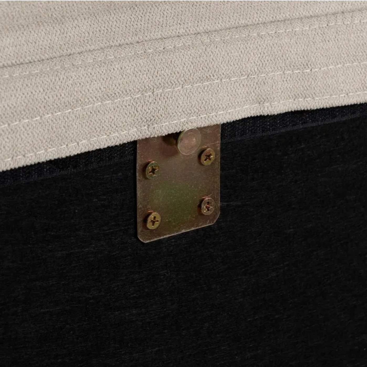 Beige Fabric Headboard Removable Cover