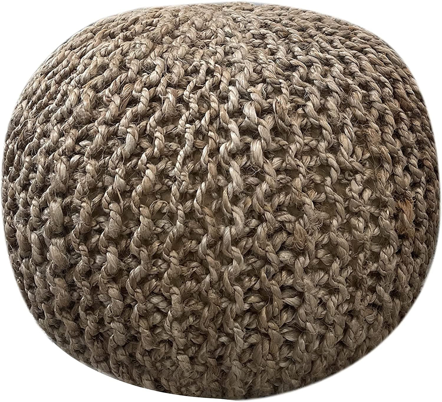Handwoven Natural Jute Pouf