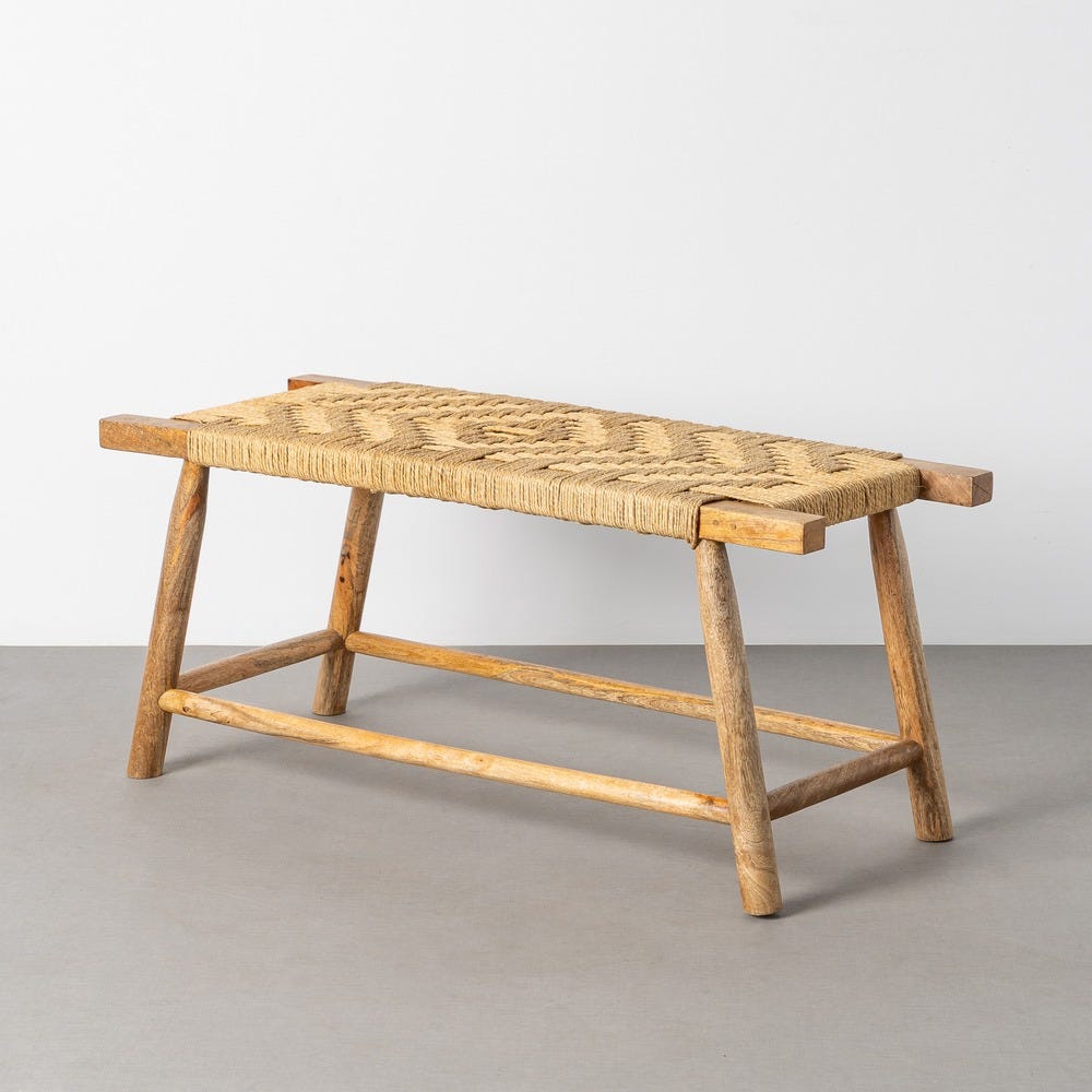 Niu Natural Fibre Bench – 92 cm