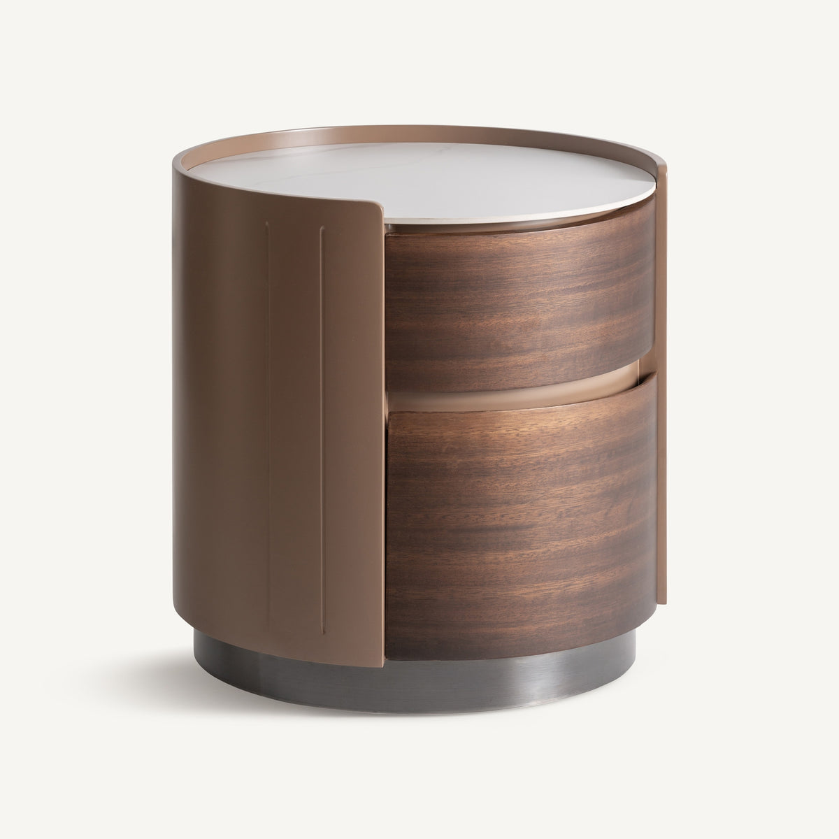 Side view of Giswil bedside table by Vical Home