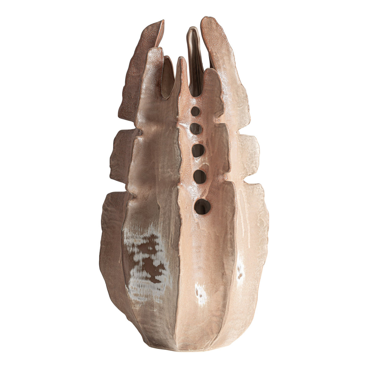 Dione light brown ceramic vase by Vical Home