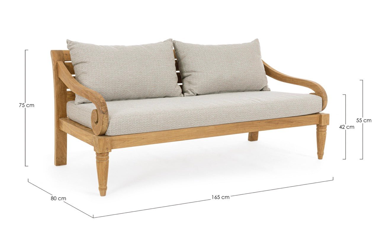 Nusa Dua Teak Outdoor 3 Seater Sofa - Premium Outdoor Furniture - LoNiu Home