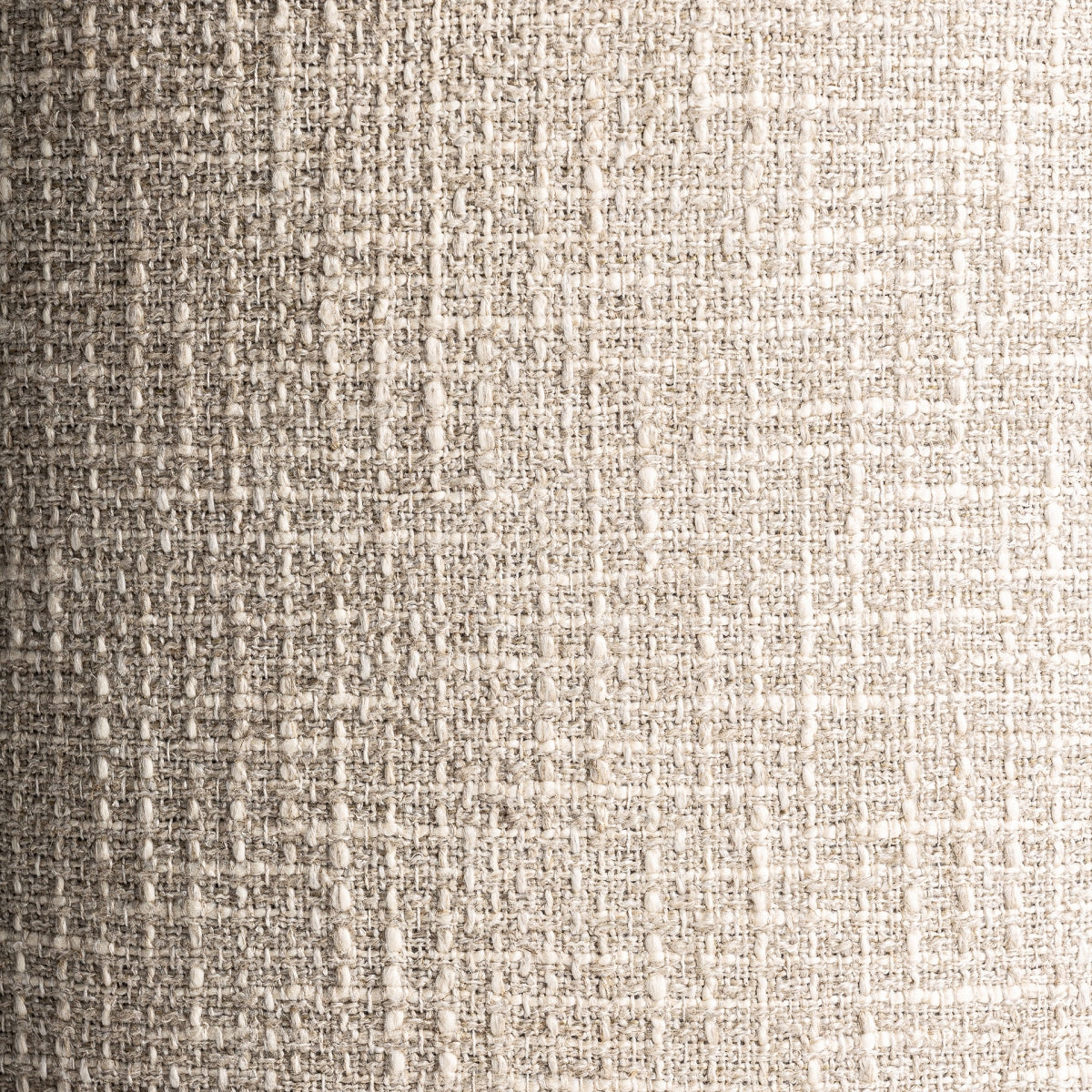 Detail view of ARAN footrest in beige cotton and mango wood