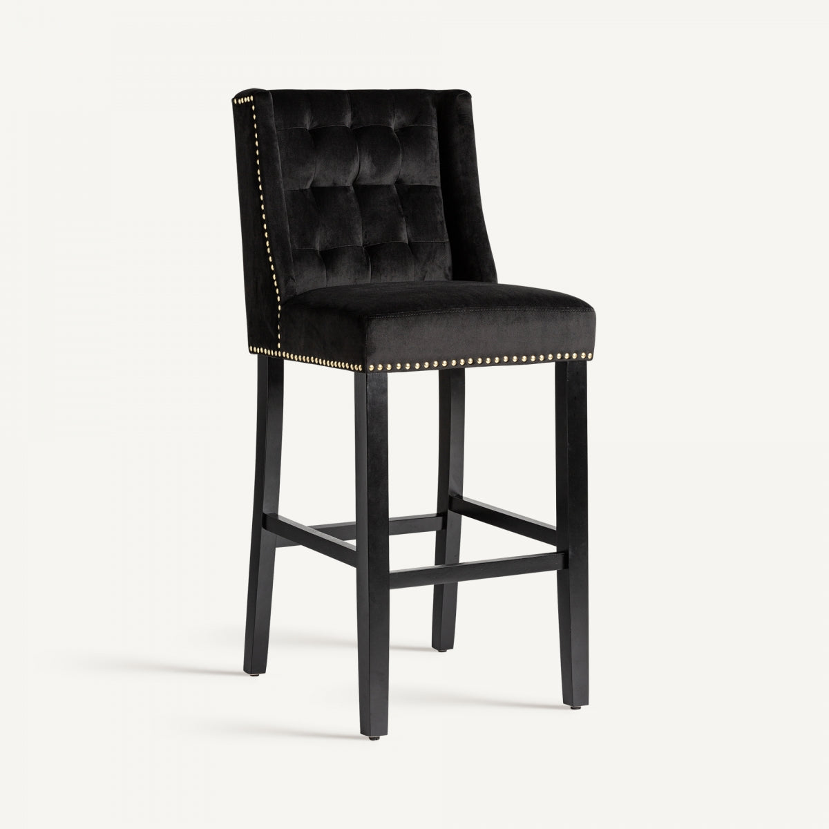 DACHWIG BLACK VELVET STOOL