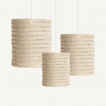 Meuzac Triple Natural Fibre Pendant Light by Vical Home