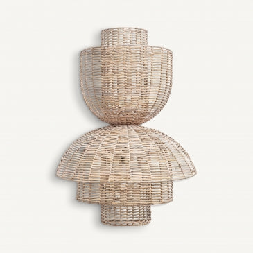 Plissé Rattan Wall Light by Vical Home