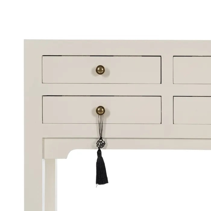 White Console Table with Drawer