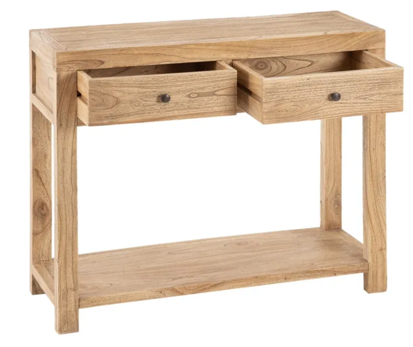 Natural Wood Console Table