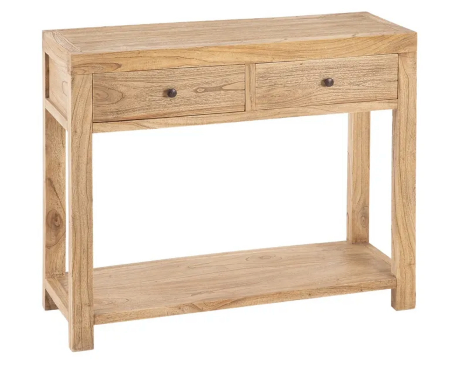Natural Wood Console Table