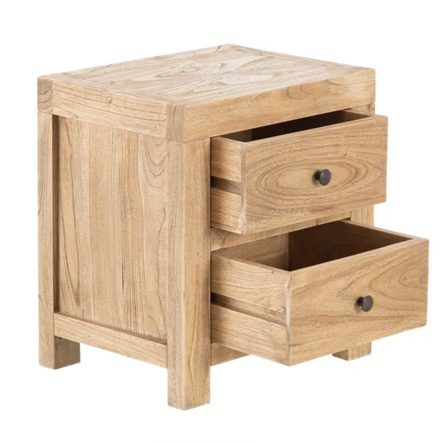 Natural Wood Bedside Table