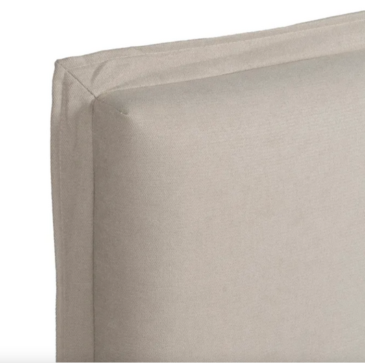 Beige Fabric Headboard Removable Cover