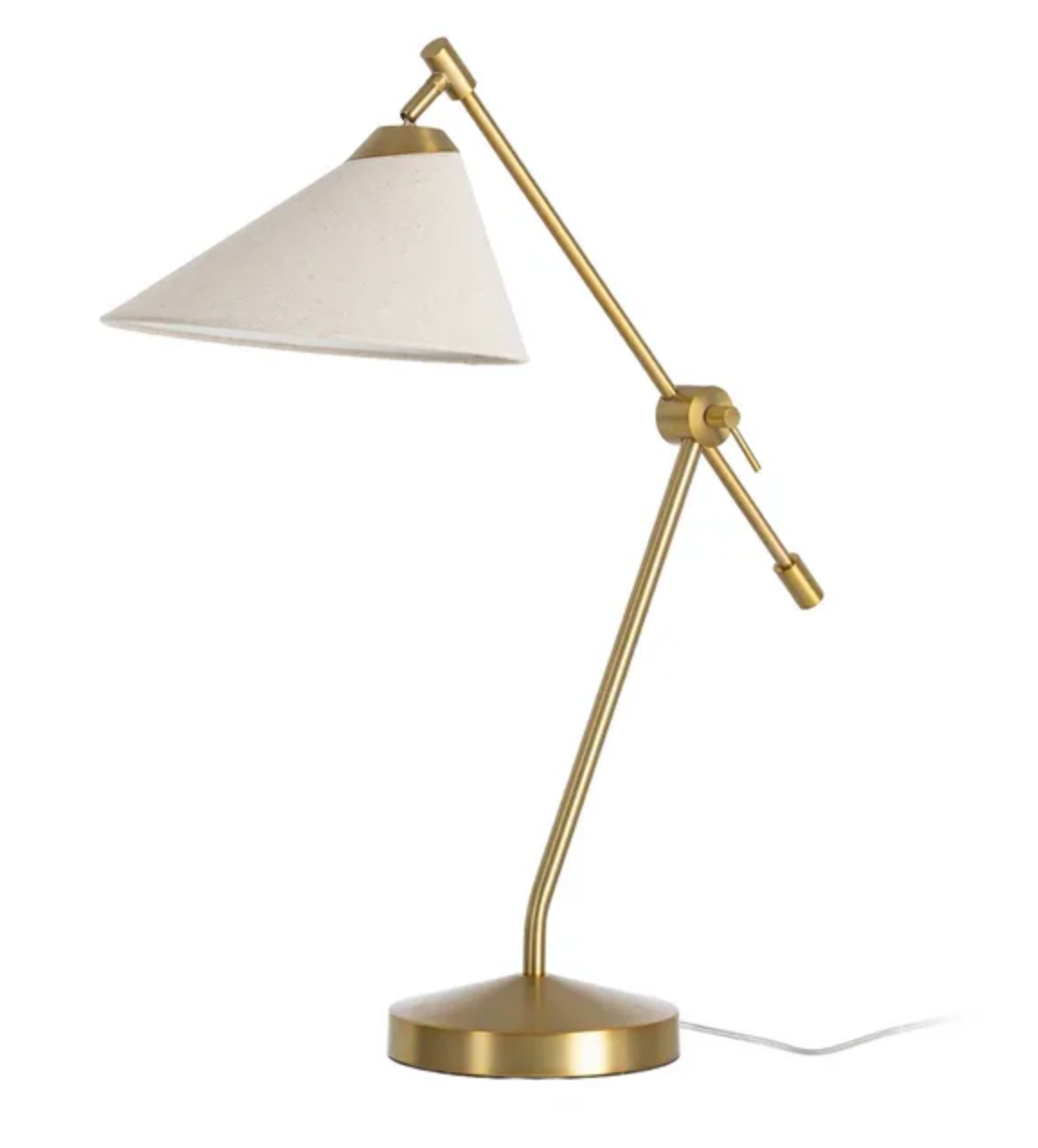 Modern Metal Table Lamp with Linen Shade