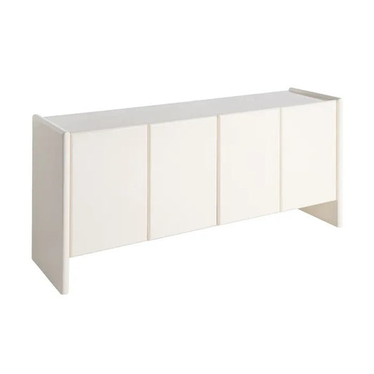 ELARA Sideboard – Cream Lacquer & Marble Console