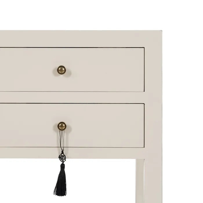 White Bedside Table with Drawer