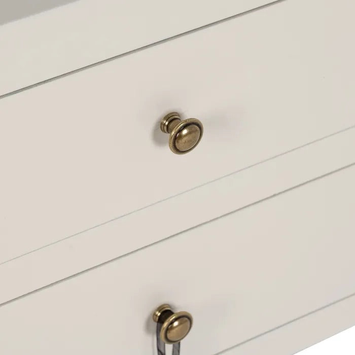 White Bedside Table with Drawer