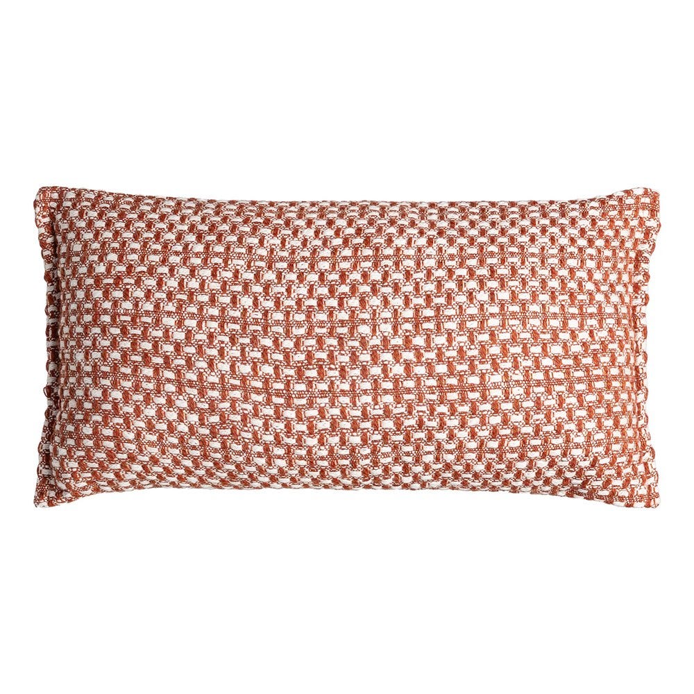 Terracotta woven cushion, set of two