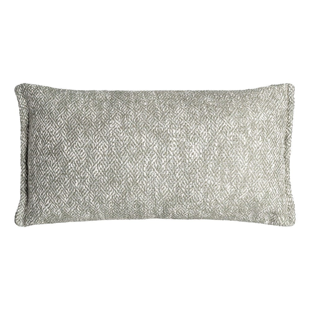 Olive green lumbar cushion, set of two