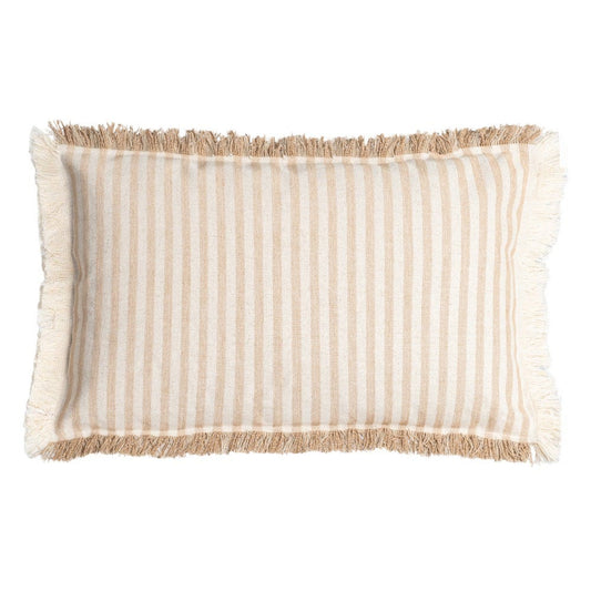 Raya Beige Stripe Cushions – 50 × 30 cm, Set of 2
