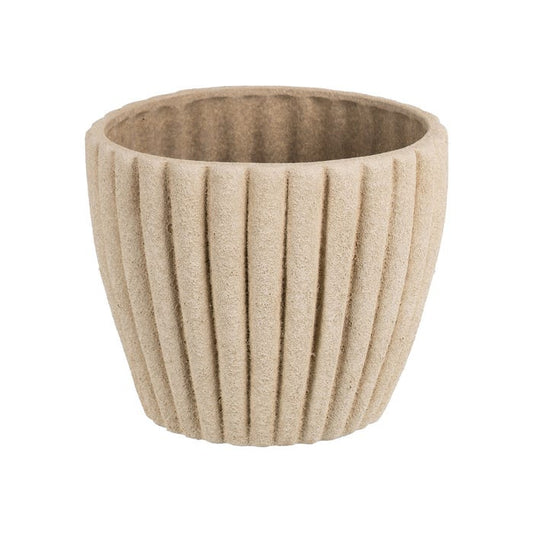 Beige ceramic planter