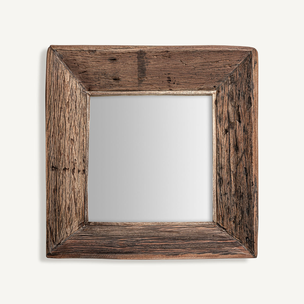 Bunyola Reclaimed Wood Mirror – 53 cm – LoNiu Home