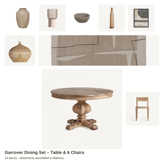 Garrover Dining Set – Table & 6 Chairs – all pieces – LoNiu Home