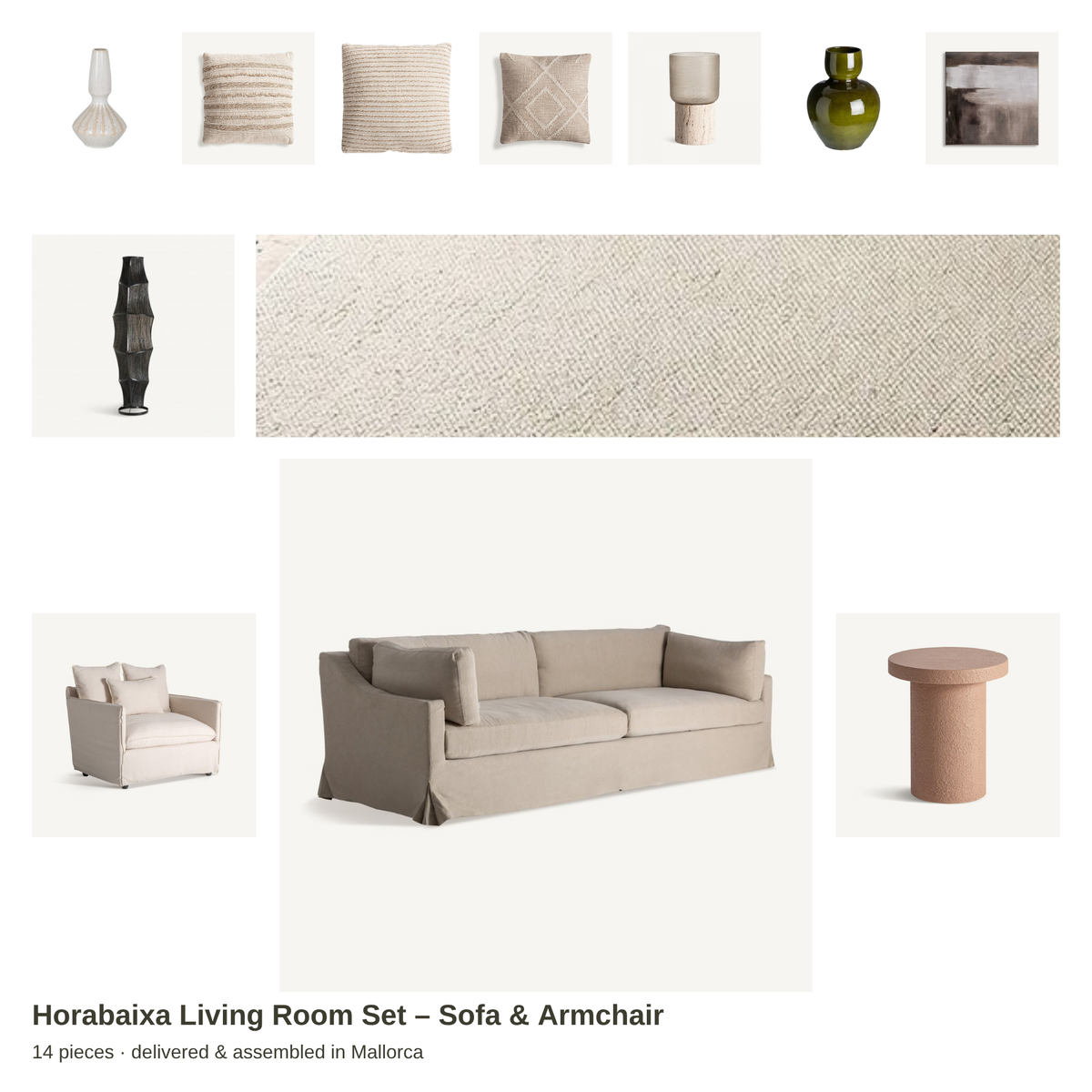 Horabaixa Living Room Set – Sofa & Armchair – all pieces – LoNiu Home