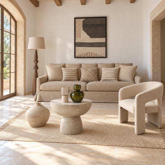 Possessió Living Room Set – Sofa & Lounge Chair – room visualisation – LoNiu Home
