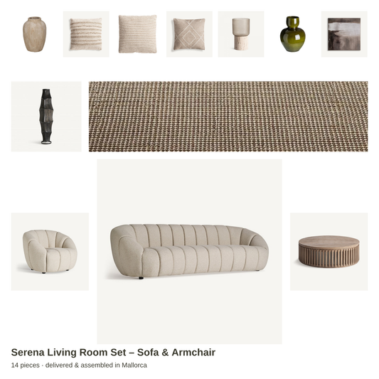 Serena Living Room Set – Sofa & Armchair – all pieces – LoNiu Home