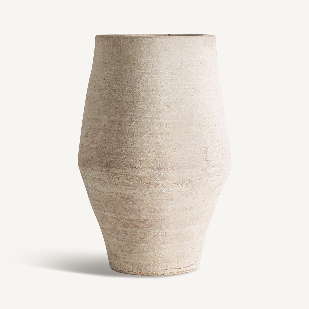 Large KLAM beige clay vase by Vical Home