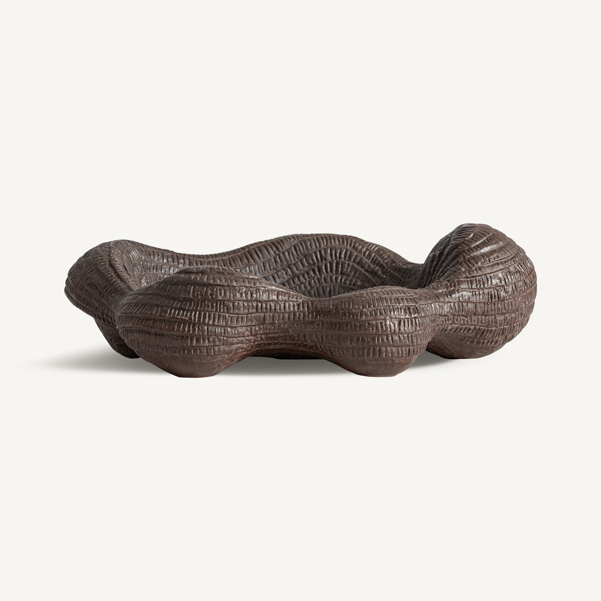 Freya brown ceramic centrepiece by Vical Home